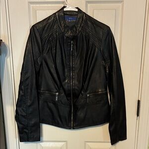 Apt 9 Black Leather like Jacket